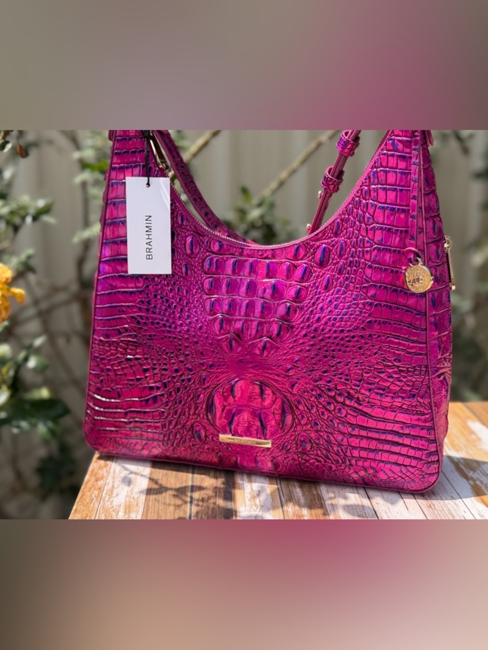 Brahmin Tabitha Voltage Violet Melbourne PRICE FIRM Pretty EYE! NWT - Picture 13 of 15